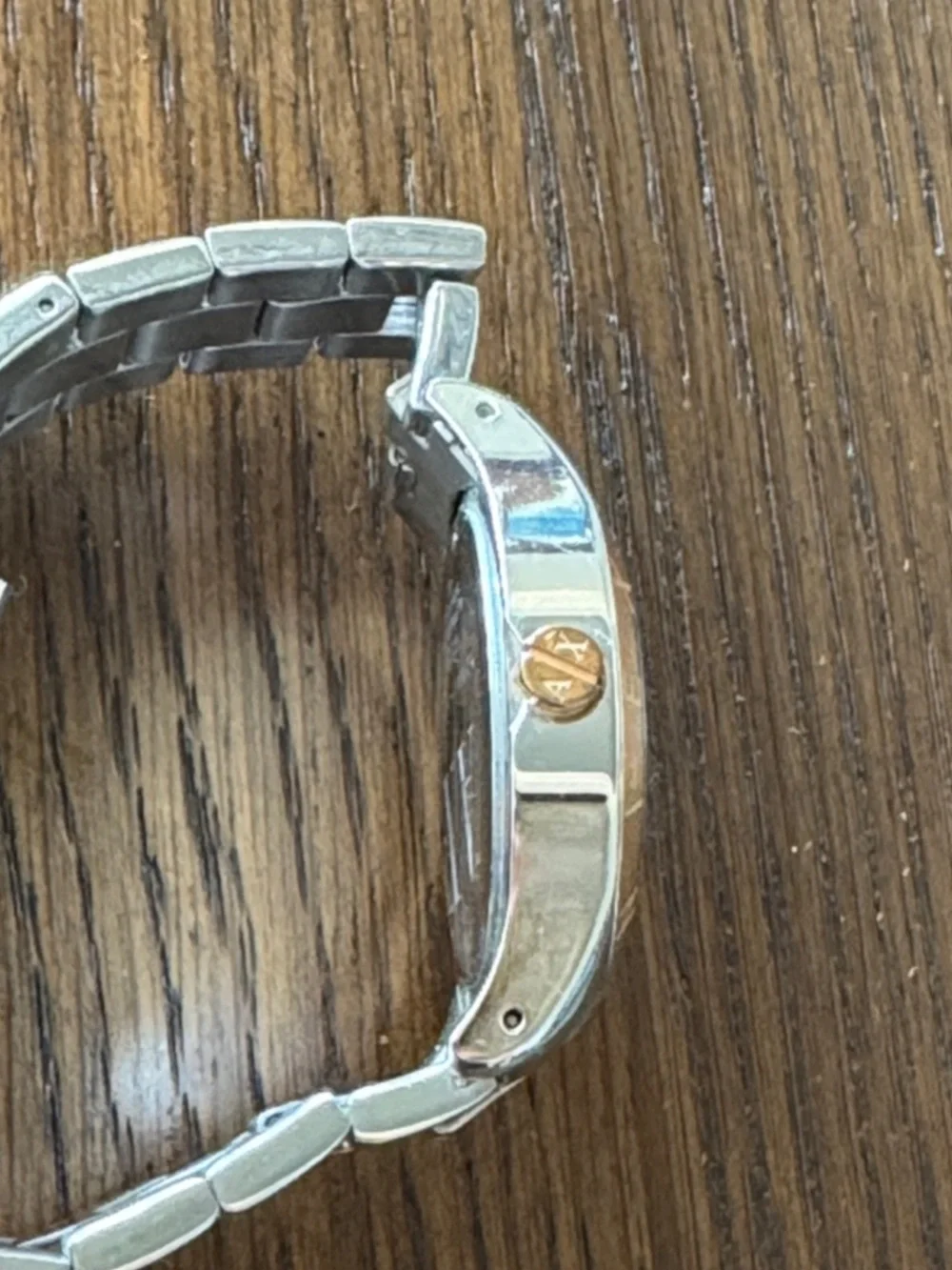 Armani Exchange Two-Tone Gold and Silver Bracelet Watch